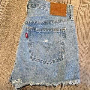 Levi's Classic Light Blue Denim Cutoffs
